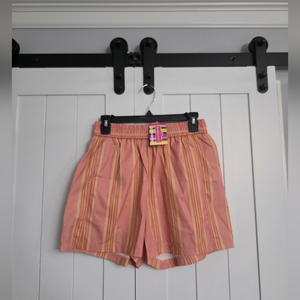Striped Pink and Orange Women's Shorts